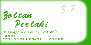 zoltan perlaki business card